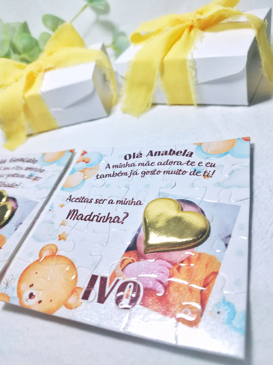 Convite Puzzle Personalizado para Padrinhos — 11 × 11 cm 3