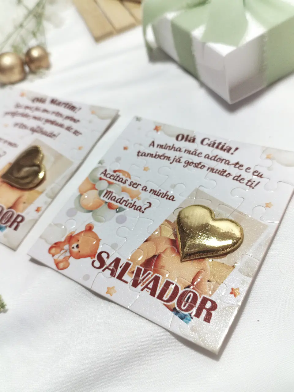 Convite Puzzle Personalizado para Padrinhos — 11 × 11 cm 4