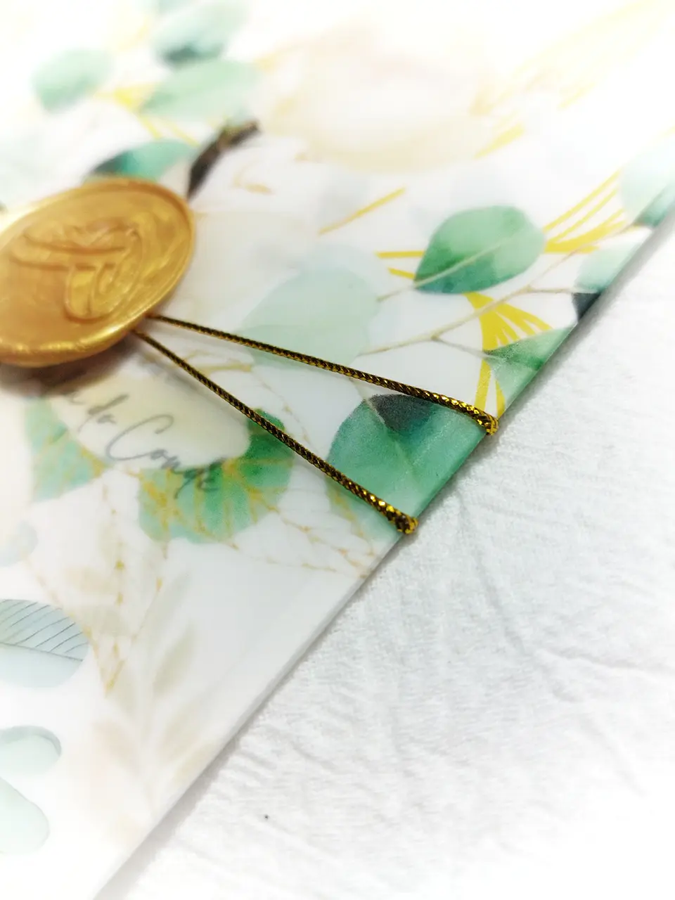 Convite Jardim Dourado — Capa Transparente e Lacre 2