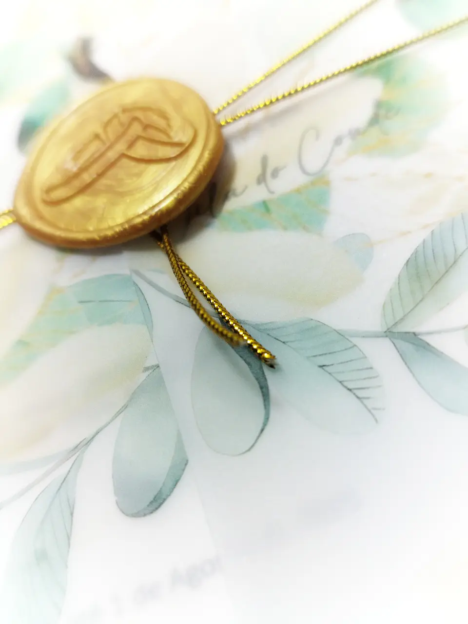 Convite Jardim Dourado — Capa Transparente e Lacre 7