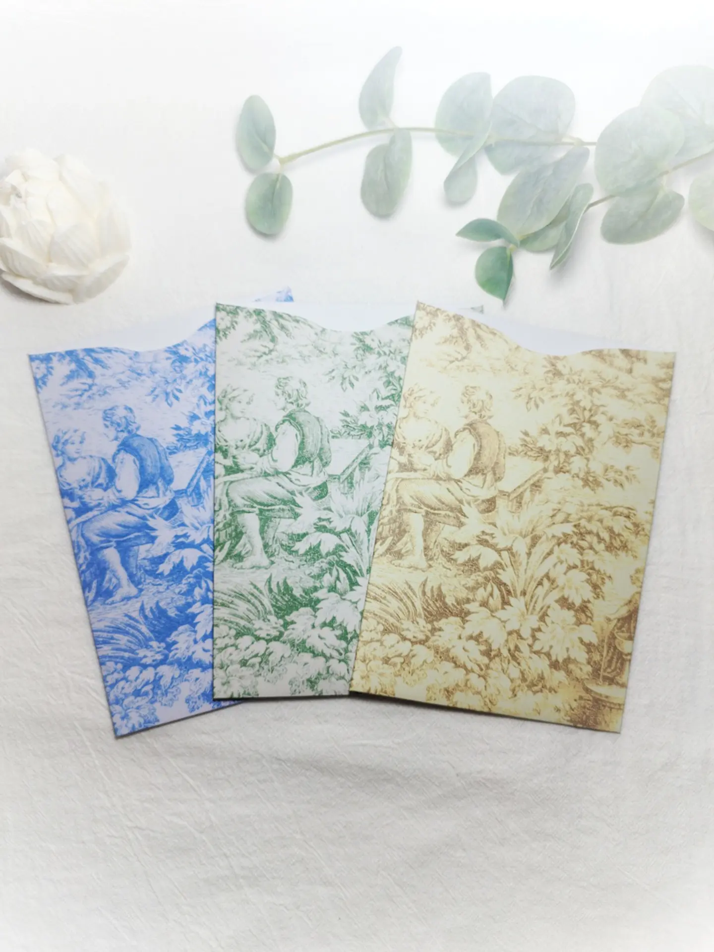 Convite com Capa Deslizante e Borla — Toile de Jouy 2