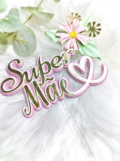 Topo Coração de Super Mãe