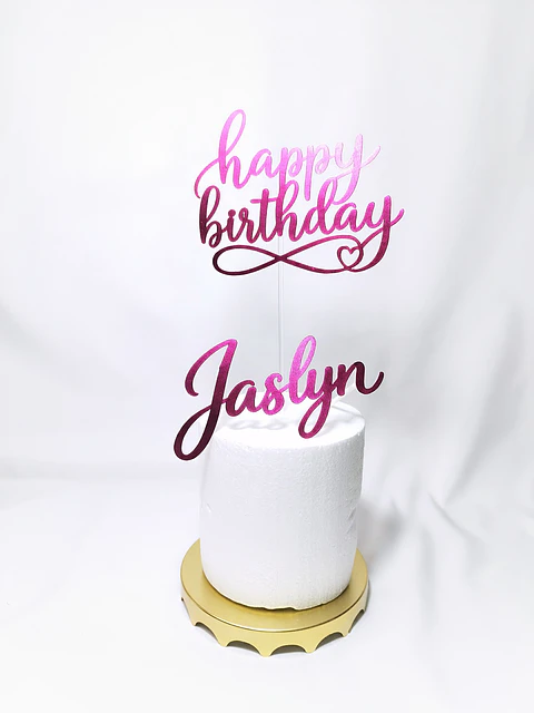 Topo Happy Birthday com Coração