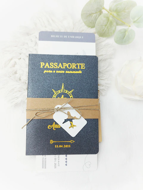 Convite Passaporte Escala Rústica