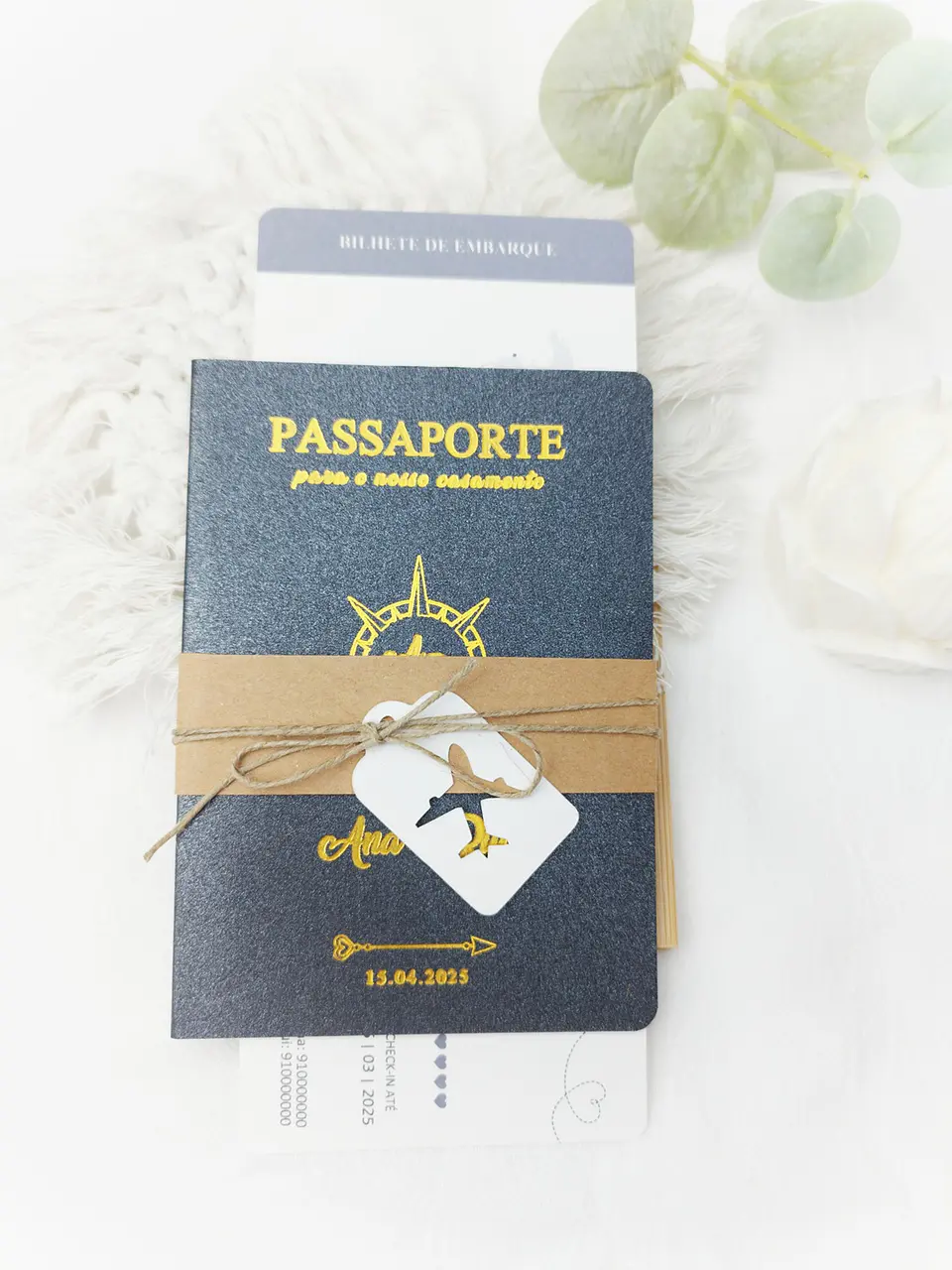 Convite Passaporte Escala Rústica 1