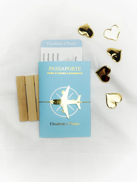 Convite Passaporte Voo Dourado