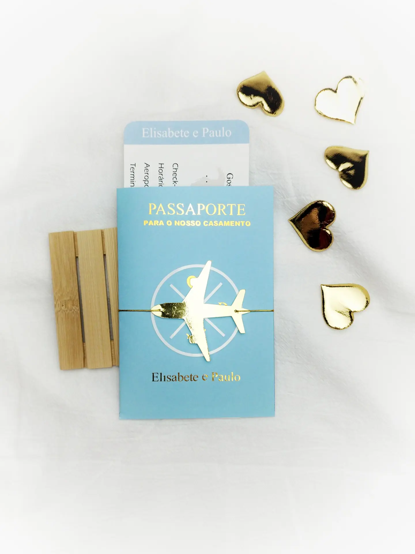 Convite Passaporte Voo Dourado 1