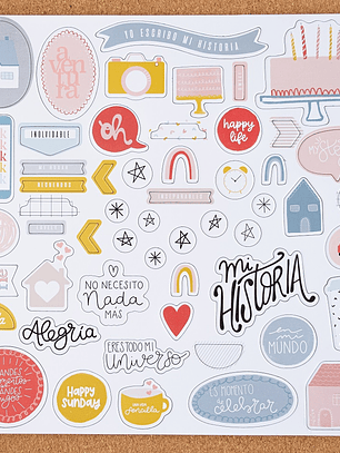 Pegatinas chipboard My Story