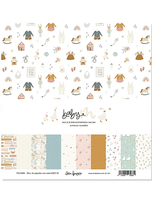 Bloc de 36 papeles una cara de 30,5×30,5 cm BABY M