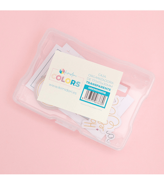 Caja de Plástico Kimidori Colors 4X6 tranparente 