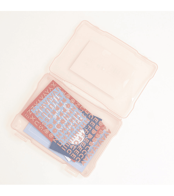 Caja plastica kimidori 5x7 rosada