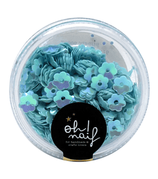Lentejuelas Mini Flores Azules 