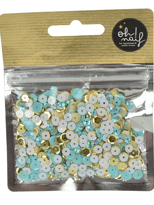 Lentejuelas Gold & Blue 