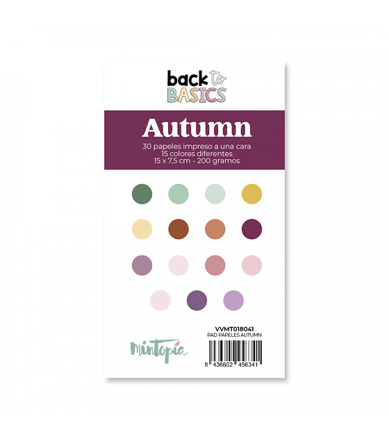 Pad papeles 15 x 7,5 cm Autumn Black To Basics