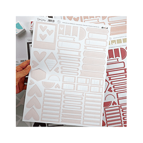 Bloc de papeles Rouge para scrapbooking, con hoja de troquelados