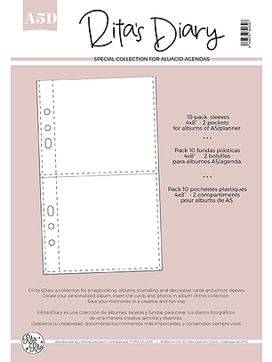 Fundas 4x8 2 bolsillos para carpetas A5D