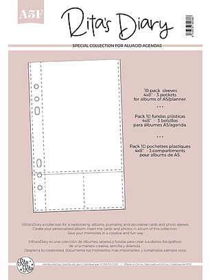 Fundas 4x8 3 bolsillos para carpetas A5 A5F