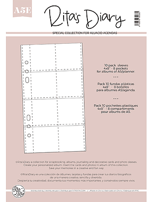 Fundas 4x8 8 bolsillos para carpetas A5 - A5E 