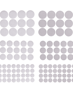 Dots de velcro color blanco medidas surtidas 69 pcs