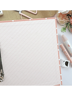 Carpeta 6x8 Topos coral | Mazapán collection 