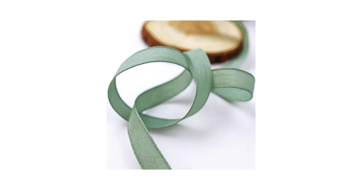 Cinta de lino color verde agua 6mm - Alua Cid