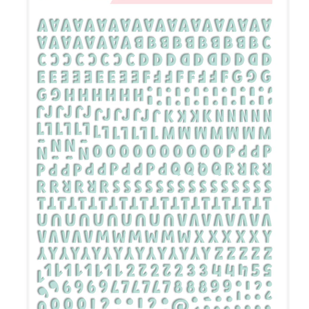 Alfabeto puffy extra SYL Mint  1