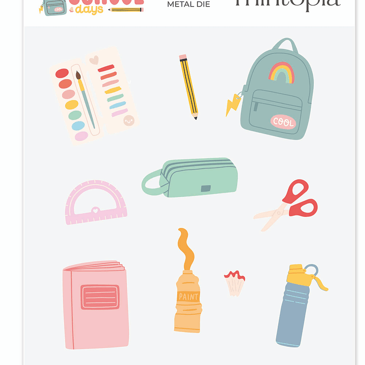 Troquel Ilustraciones School Days Mintopía  1