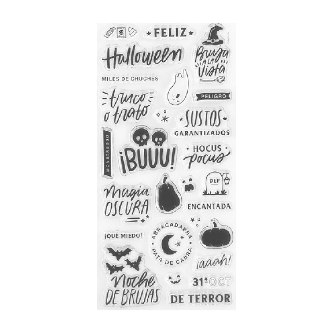 Sello acrílico 11x21 cm Truco o trato  1