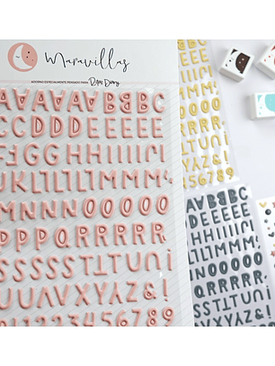 Puffy Stickers ABC Rosa