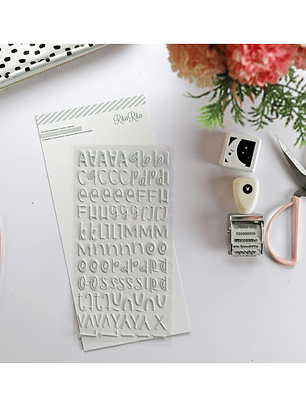 Puffy Stickers Vintage Green Alphabet 