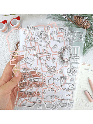 Set de sellos y troqueles Kalikimaka de Alúa Cid