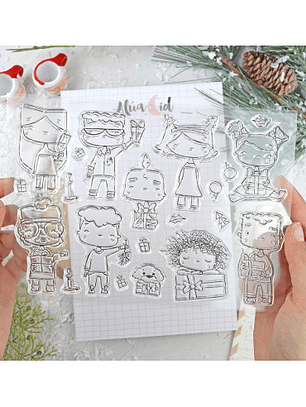 Set de sellos y troqueles Kalikimaka de Alúa Cid