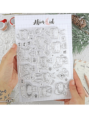 Noel clear stamp set by Alúa Cid 