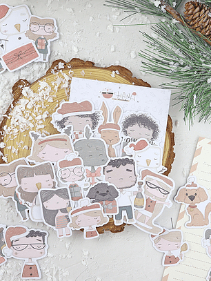 Set de Diecuts ilustraciones Ohana en Diciembre de Alúa Cid