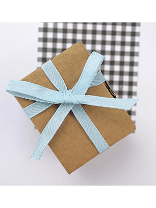 Azul bebé color linen ribbon (Width: 12mm) 