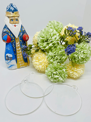 Set de bolas acrilica plana 6.5 cm