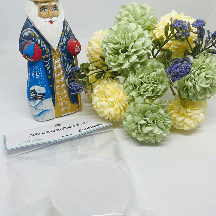 Set de bolas acrilica plana 5 cm 2
