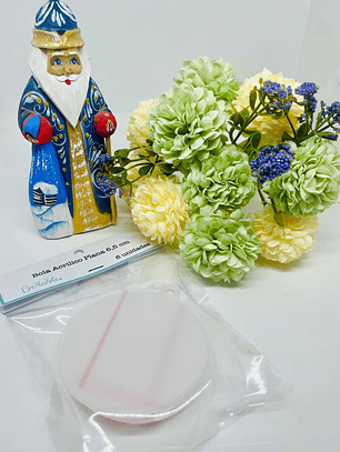 Set de bolas acrilica plana 6.5 cm