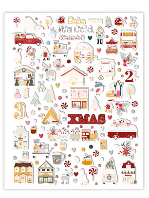  Pegatinas puffy ilustraciones Babe it'scold outside 