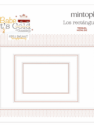 Troquel Rectángulos nido con cosidoBaby It's Cold Outside 