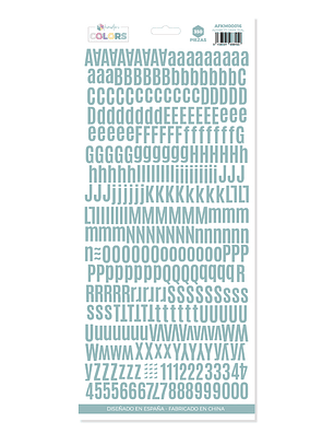 Alfabeto Kimidori Colors básico Dark Teal 