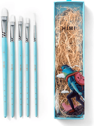 HIMI LITTLE BIRD SET DE 5 PINCELES BLUE 