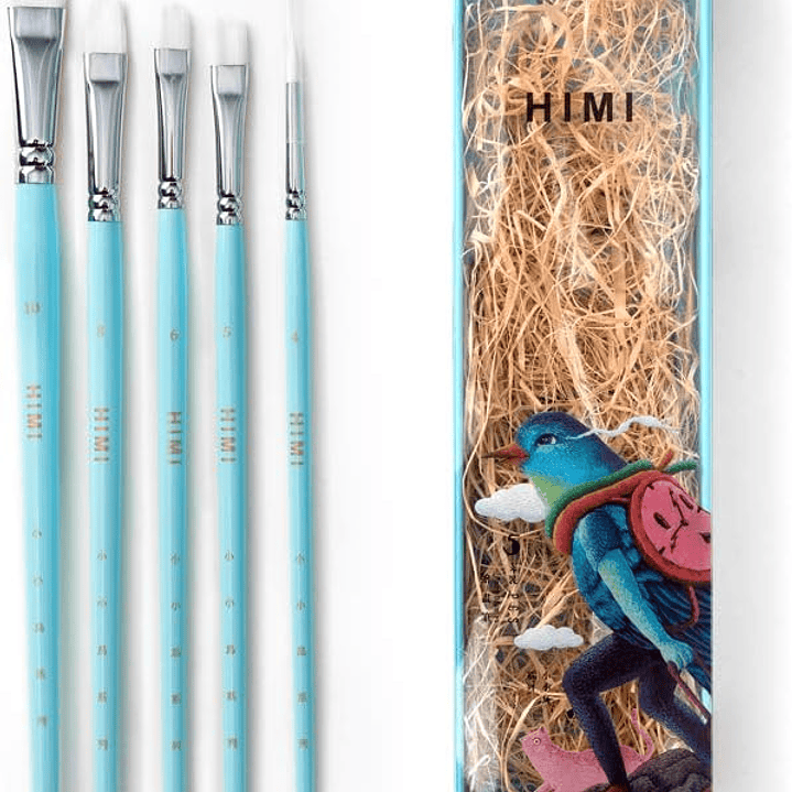 HIMI LITTLE BIRD SET DE 5 PINCELES BLUE  1