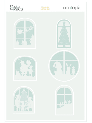 Troquel BTB Mintopía Ventanas navideñas