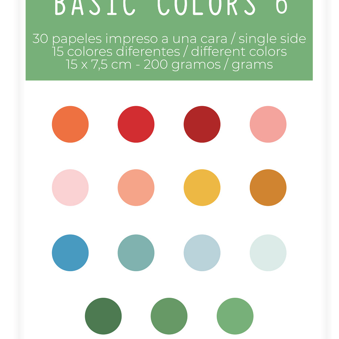 Mini pad de papeles para troquelar SYL Basic Colors 6 1