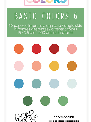 Mini pad de papeles para troquelar SYL Basic Colors 6