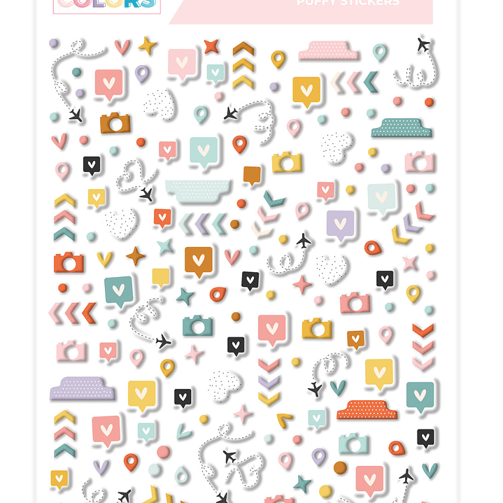 Pegatinas puffy Iconos básicos SYL Noviembre y Diciembre 1