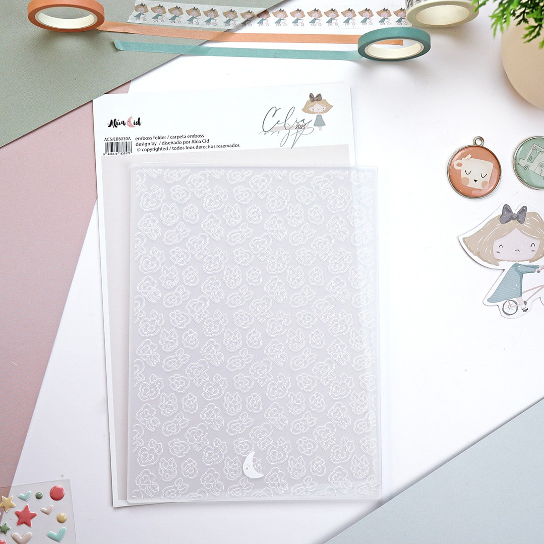 Carpeta Embosing Flores Celia- Alice 2