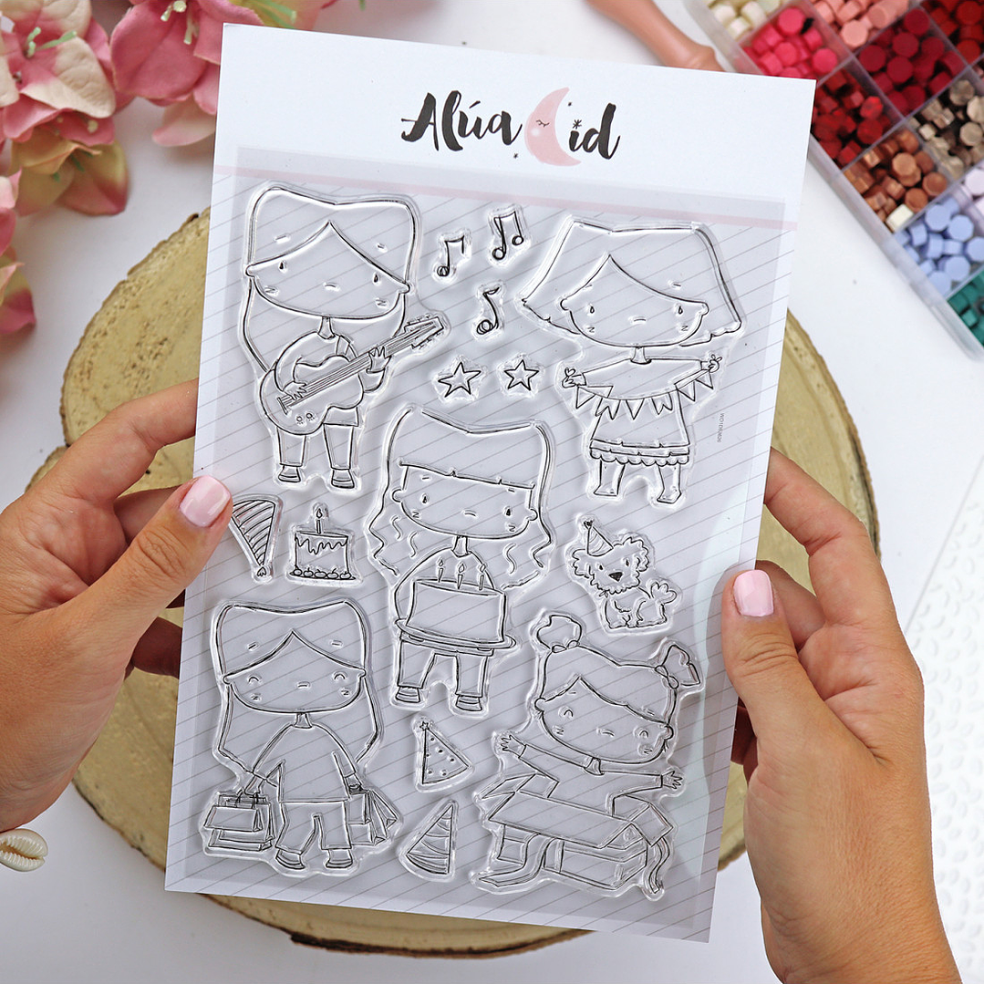 Sello con troquel Ohana de fiesta A5  1