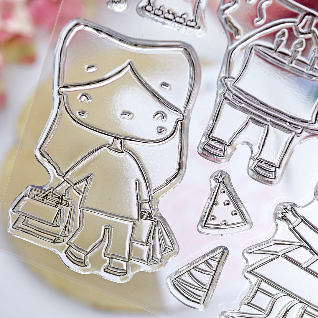 Sello con troquel Ohana de fiesta A5  5